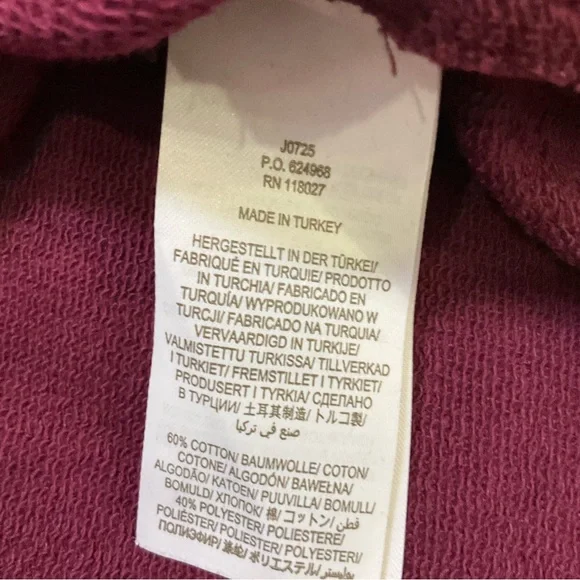 Boden Women’s Puff Sleeve Sweatshirt Dress - Burgundy Long Sleeve Stretc… - Picture 15 of 16